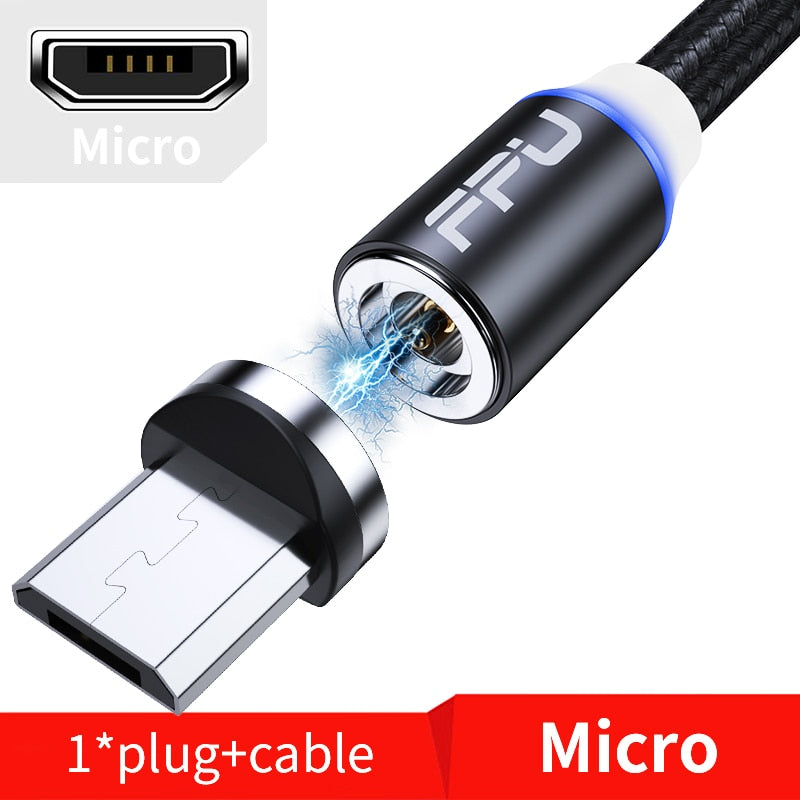 1m 2m 3m pack iPhone/USB-C/Micro USB LED Charging Cable