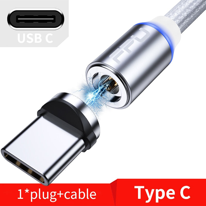 1m 2m 3m pack iPhone/USB-C/Micro USB LED Charging Cable