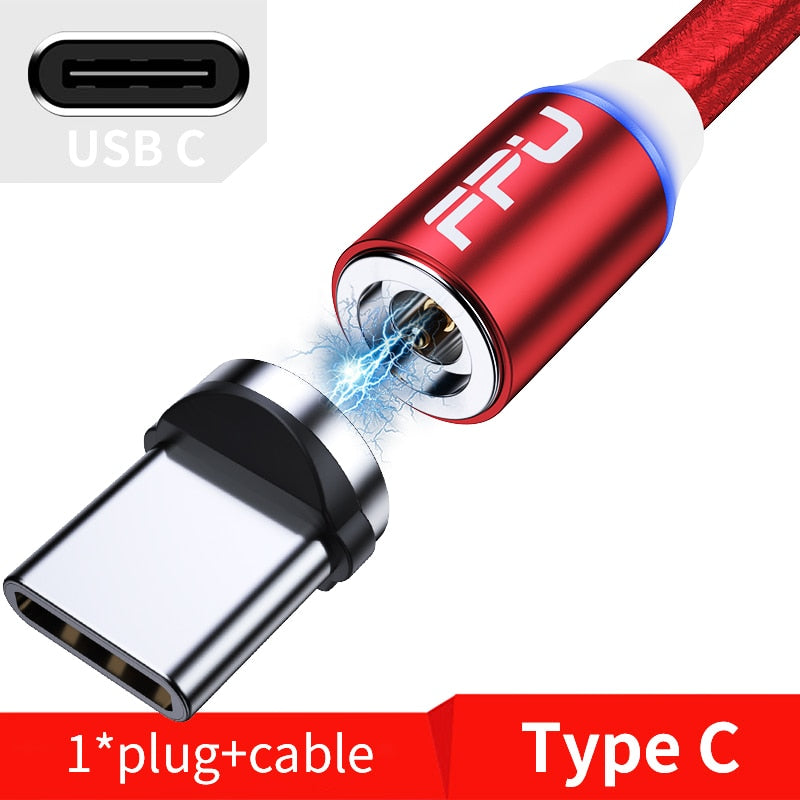 1m 2m 3m pack iPhone/USB-C/Micro USB LED Charging Cable