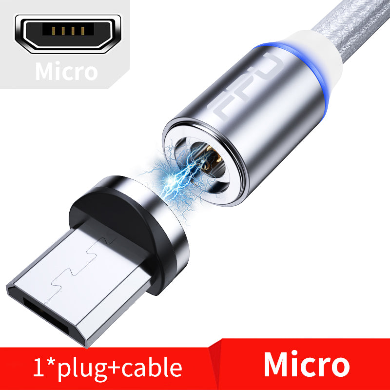 1m 2m 3m pack iPhone/USB-C/Micro USB LED Charging Cable