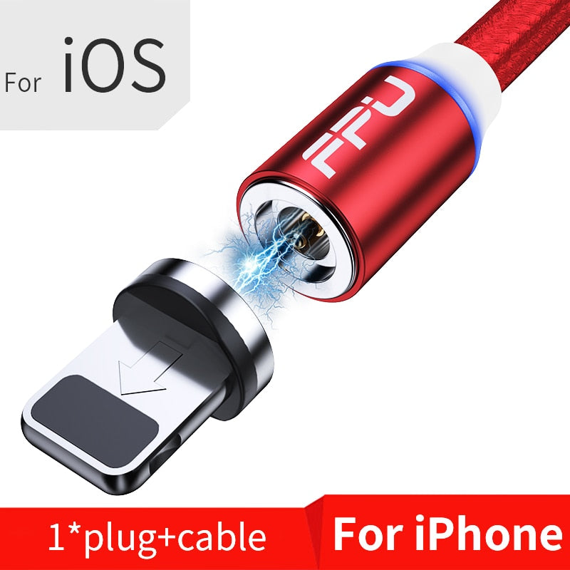 1m 2m 3m pack iPhone/USB-C/Micro USB LED Charging Cable