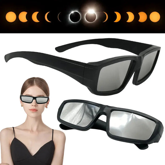 1/2/3/5pcsSafe Shades ISO Certified Plastic Eclipse Glasses Solar Eclipse Viewing Glasses Direct Sun View Safe Eye Protection